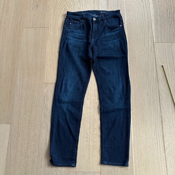 AG Farrah High-Rise Skinny, Dark Wash, VERY Stretchy, 27R, Ankle length 26" - Picture 1 of 8